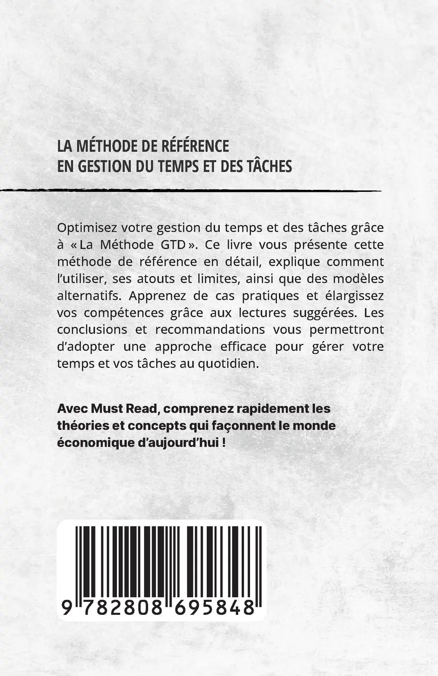 Rückseite: 9782808695848 | La Méthode GTD | Peter Lanore | Taschenbuch | Französisch | 2023