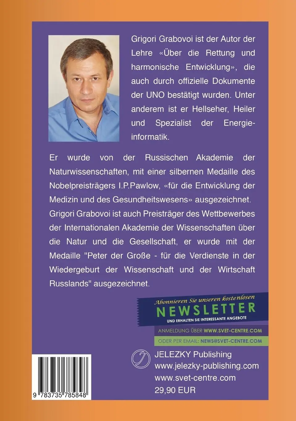Rückseite: 9783735785848 | Aufblühen per Zahlen-Konzentration auf Lebensmittel | Grigori Grabovoi
