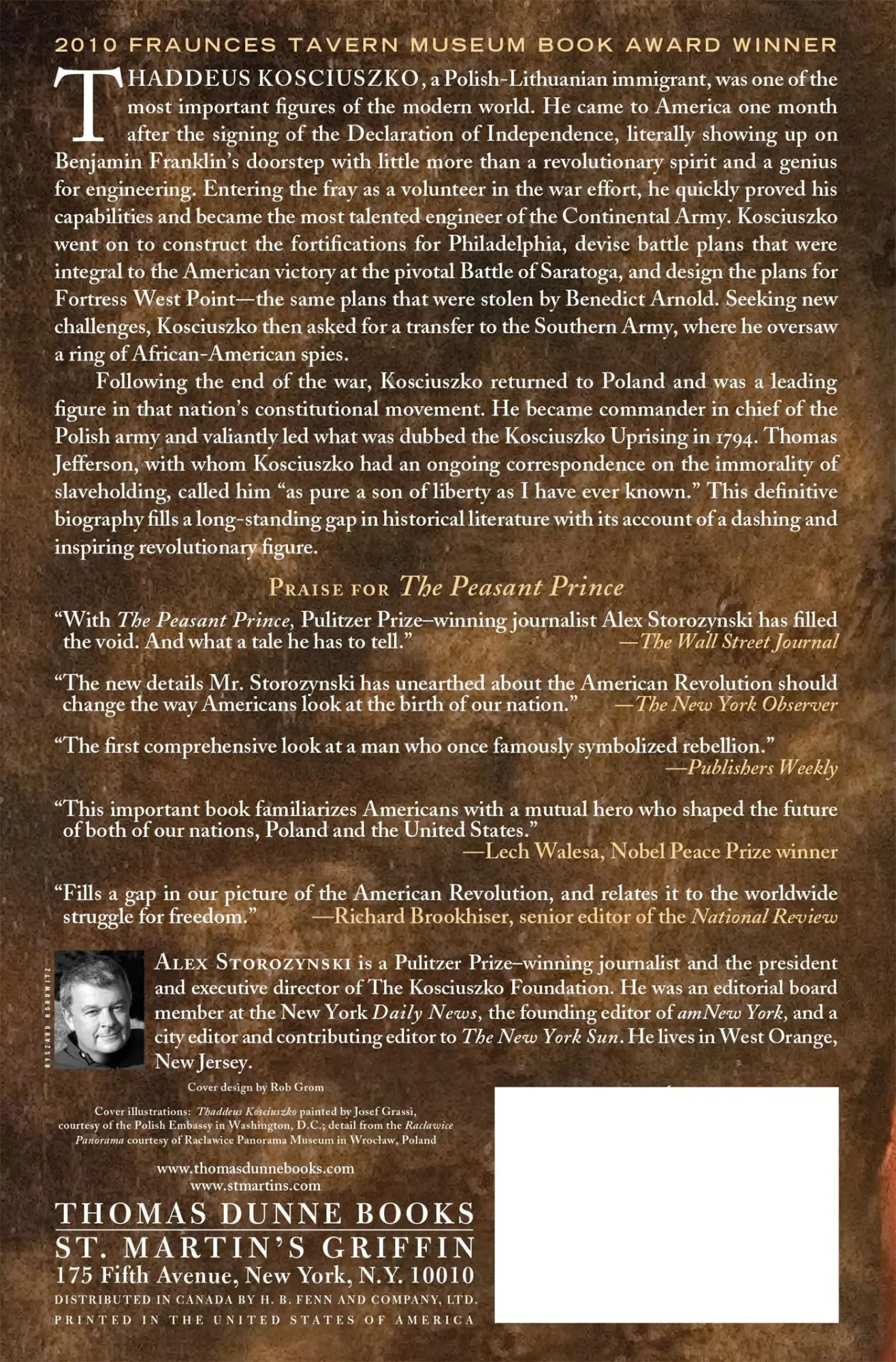 Rückseite: 9780312625948 | The Peasant Prince | Alex Storozynski | Taschenbuch | Englisch | 2010