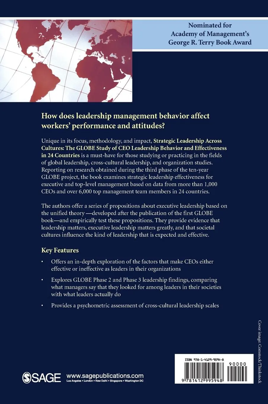 Rückseite: 9781412995948 | Strategic Leadership Across Cultures | Robert J. House (u. a.) | Buch