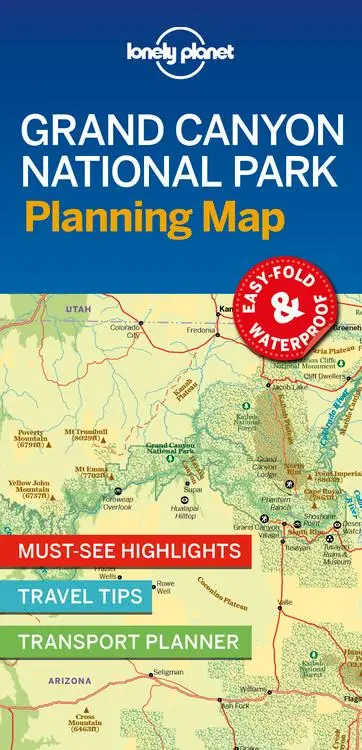 Cover: 9781788685948 | Lonely Planet Grand Canyon National Park Planning Map | Lonely Planet