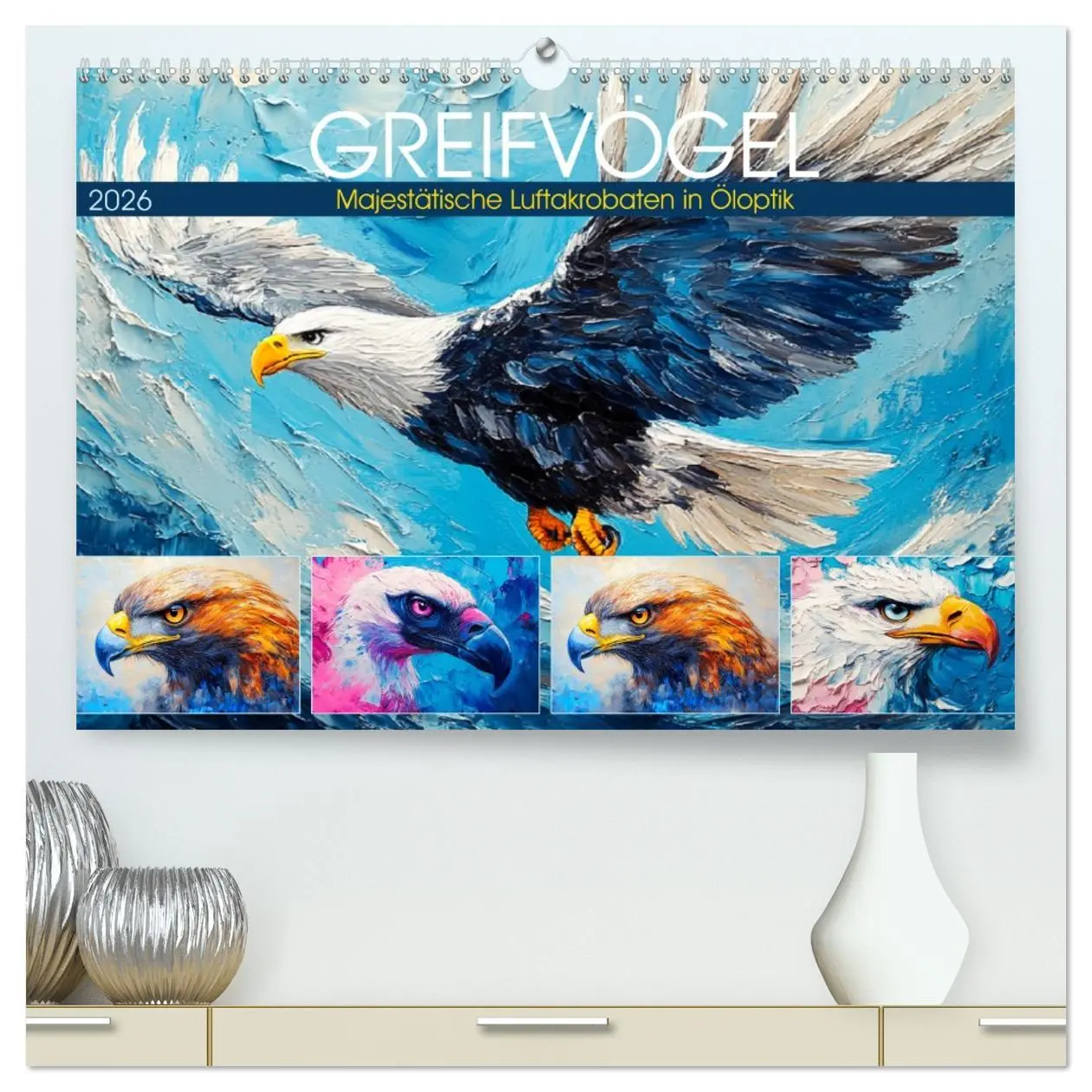 Cover: 9783457345948 | Greifvögel. Majestätische Luftakrobaten in Öloptik (hochwertiger...