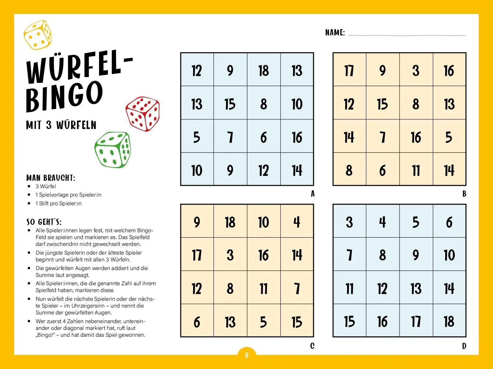 Bild: 9783625195948 | Der ultimative Bingo-Block für die ganze Familie | Taschenbuch | 80 S.