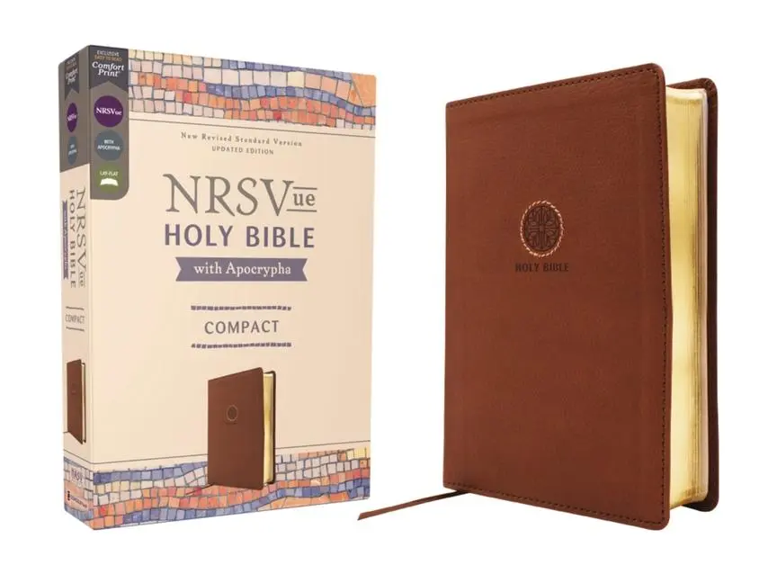 Cover: 9780310466048 | Nrsvue, Holy Bible with Apocrypha, Compact, Leathersoft, Brown,...