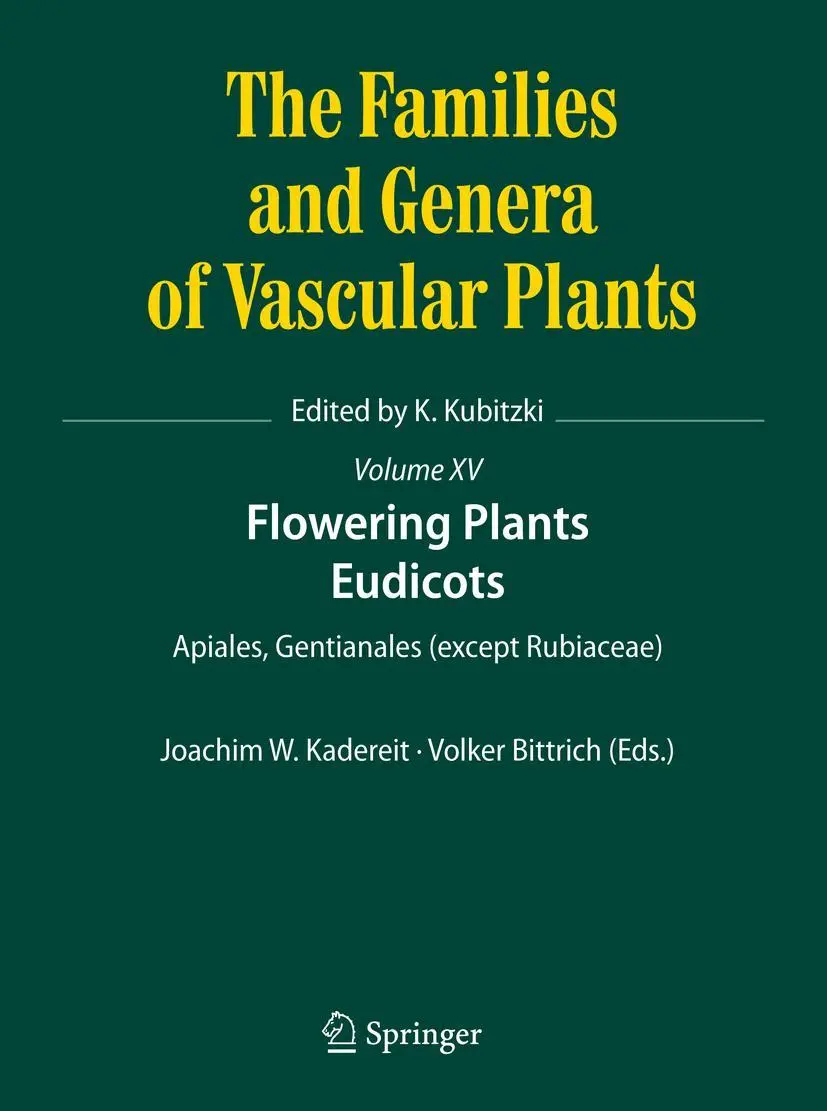 Cover: 9783319936048 | Flowering Plants. Eudicots | Apiales, Gentianales (except Rubiaceae)
