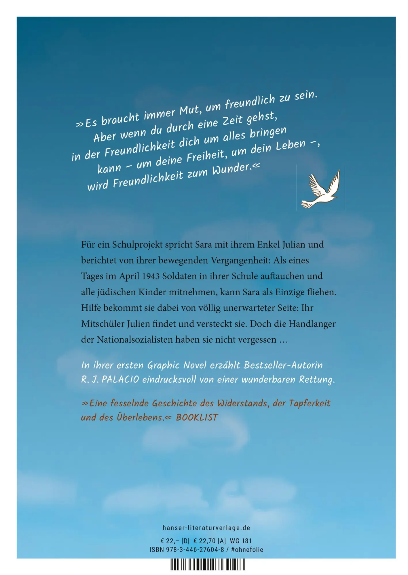 Bild: 9783446276048 | White Bird - Wie ein Vogel (Graphic Novel) | R. J. Palacio | Buch