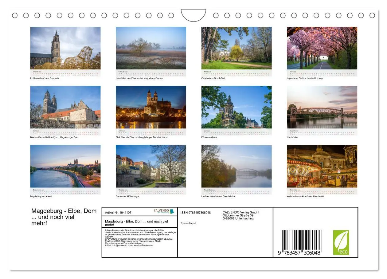 Bild: 9783457306048 | Magdeburg - Elbe, Dom ... und noch viel mehr! (Wandkalender 2026...