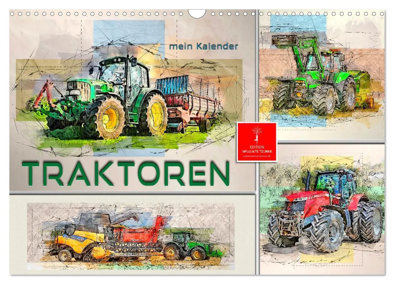 Cover: 9783457546048 | Traktoren - mein Kalender (Wandkalender 2026 DIN A3 quer), CALVENDO...