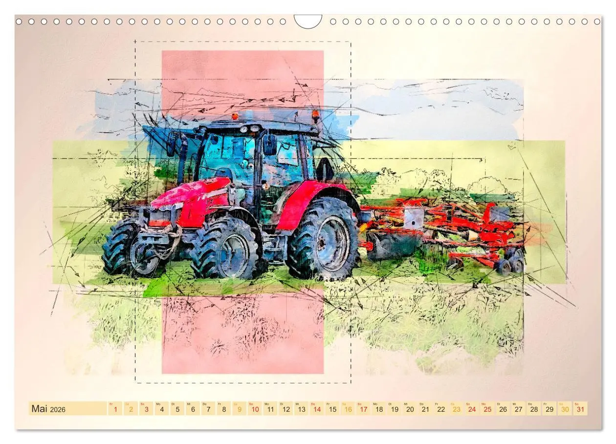 Bild: 9783457546048 | Traktoren - mein Kalender (Wandkalender 2026 DIN A3 quer), CALVENDO...