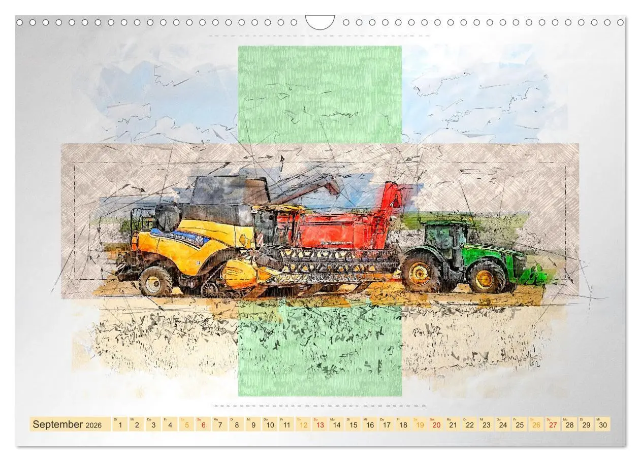 Bild: 9783457546048 | Traktoren - mein Kalender (Wandkalender 2026 DIN A3 quer), CALVENDO...