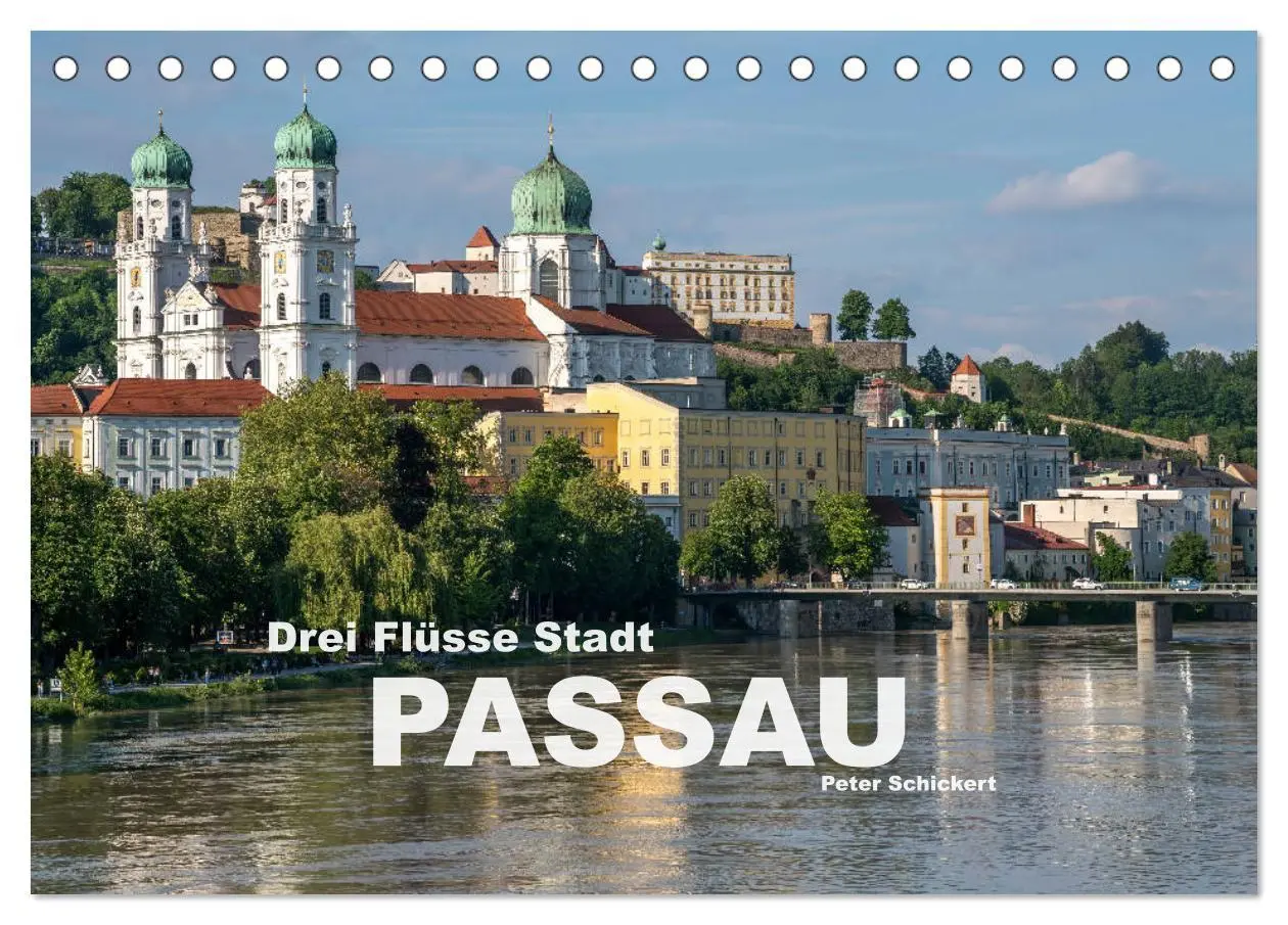 Cover: 9783457786048 | Drei Flüsse Stadt Passau (Tischkalender 2026 DIN A5 quer), CALVENDO...