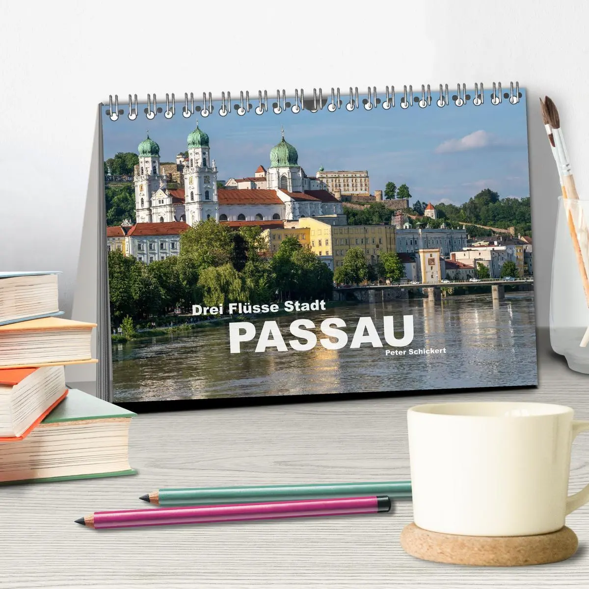 Bild: 9783457786048 | Drei Flüsse Stadt Passau (Tischkalender 2026 DIN A5 quer), CALVENDO...