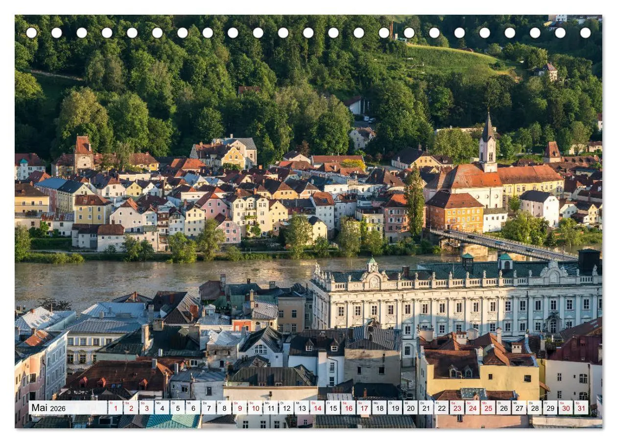 Bild: 9783457786048 | Drei Flüsse Stadt Passau (Tischkalender 2026 DIN A5 quer), CALVENDO...