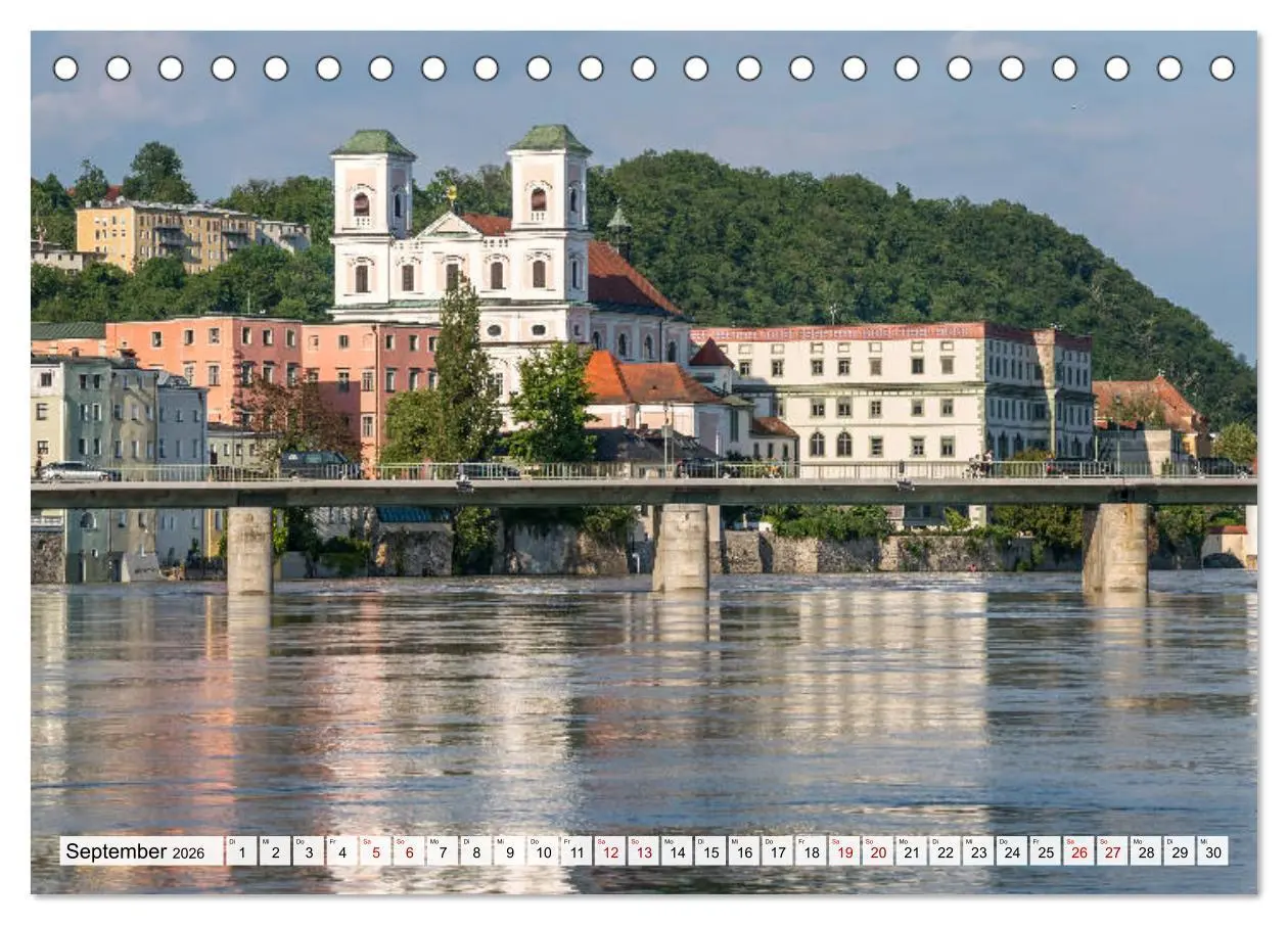 Bild: 9783457786048 | Drei Flüsse Stadt Passau (Tischkalender 2026 DIN A5 quer), CALVENDO...