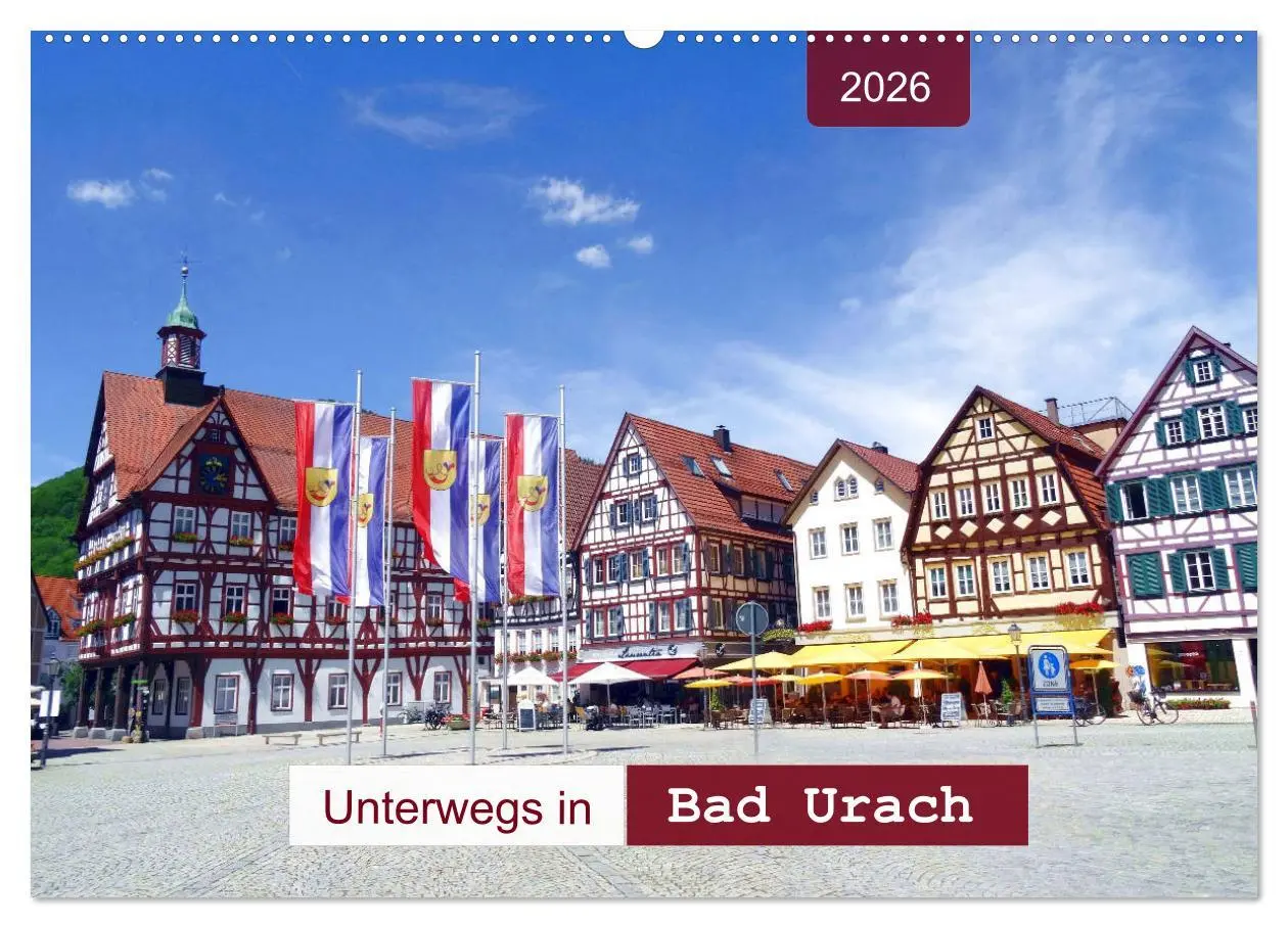 Cover: 9783457856048 | Unterwegs in Bad Urach (Wandkalender 2026 DIN A2 quer), CALVENDO...