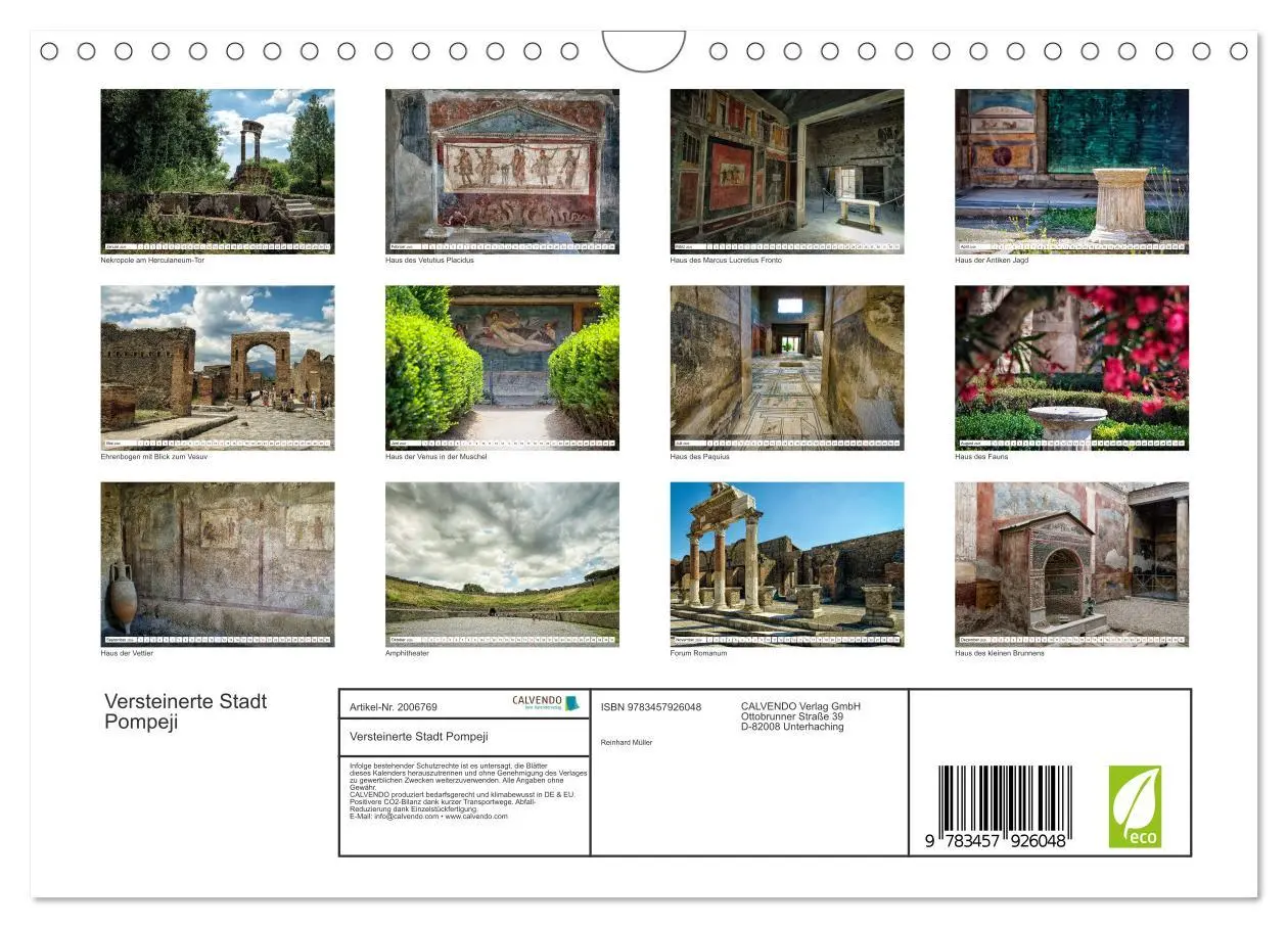 Bild: 9783457926048 | Versteinerte Stadt Pompeji (Wandkalender 2026 DIN A4 quer),...