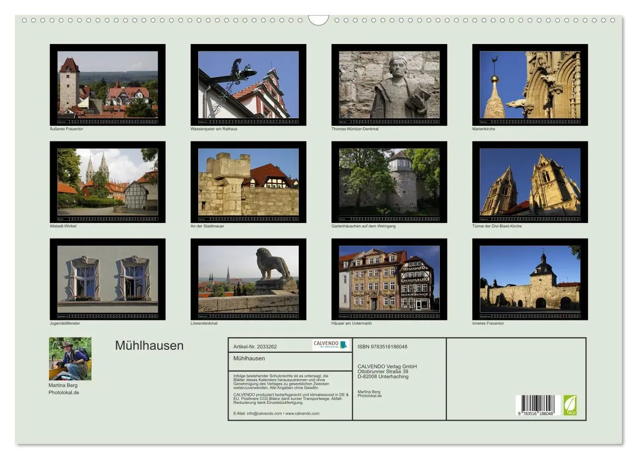 Bild: 9783516186048 | Mühlhausen (Wandkalender 2026 DIN A2 quer), CALVENDO Monatskalender