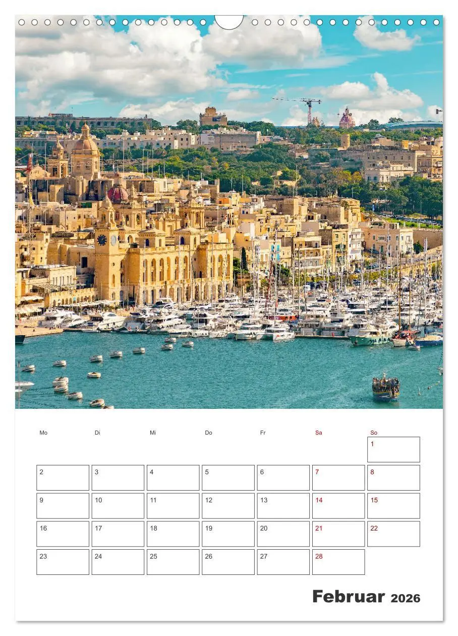 Bild: 9783516326048 | Valletta - Küstenstadt mit Charme (Wandkalender 2026 DIN A3 hoch),...