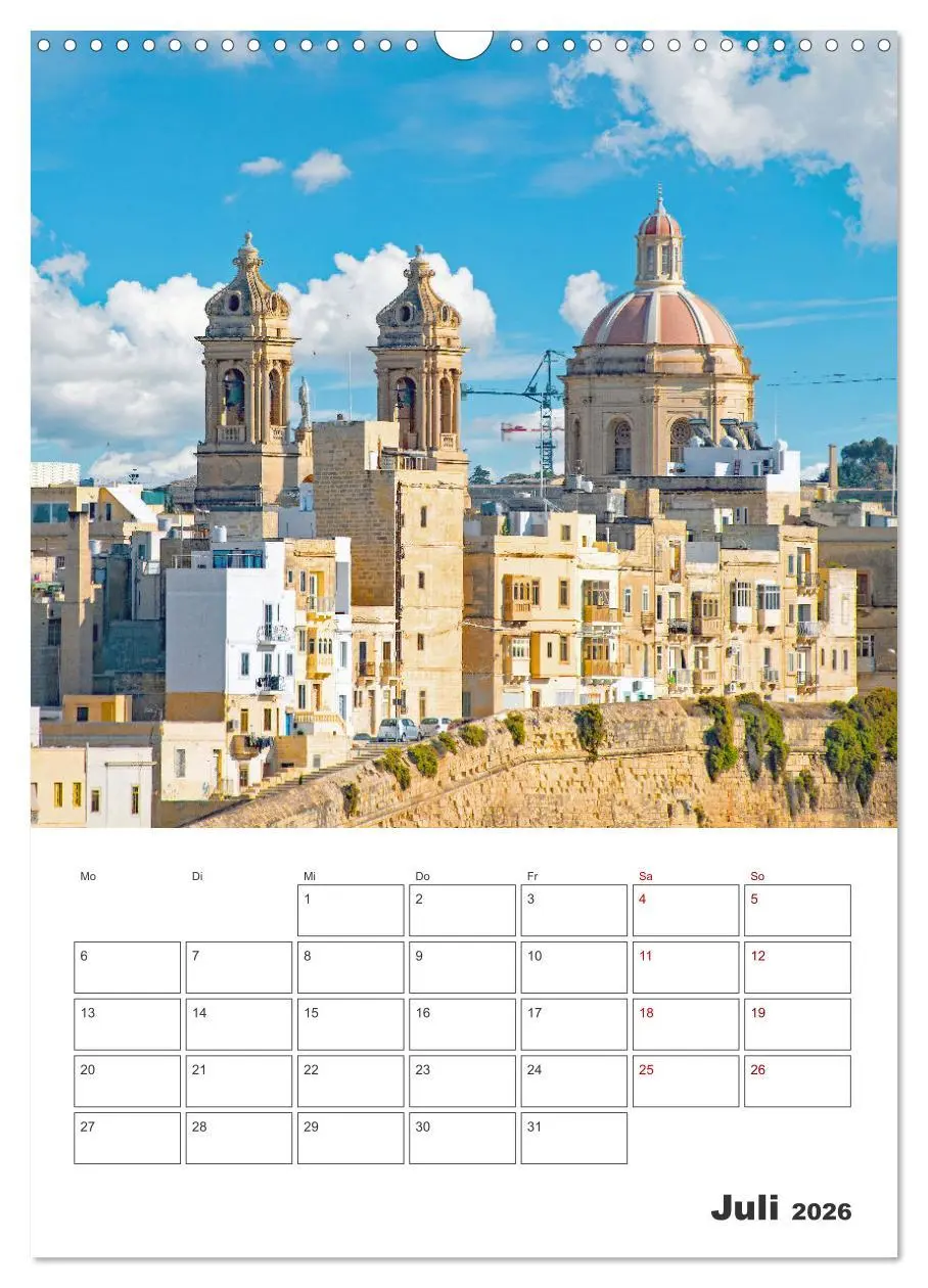 Bild: 9783516326048 | Valletta - Küstenstadt mit Charme (Wandkalender 2026 DIN A3 hoch),...