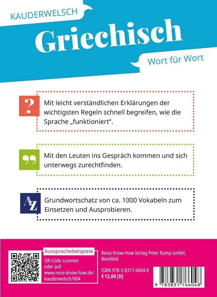 Bild: 9783831766048 | Reise Know-How Sprachführer Griechisch - Wort für Wort | Spitzing