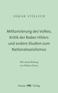 Cover: 9783949116148 | Militarisierung des Volkes, Kritik der Reden Hitlers und andere...