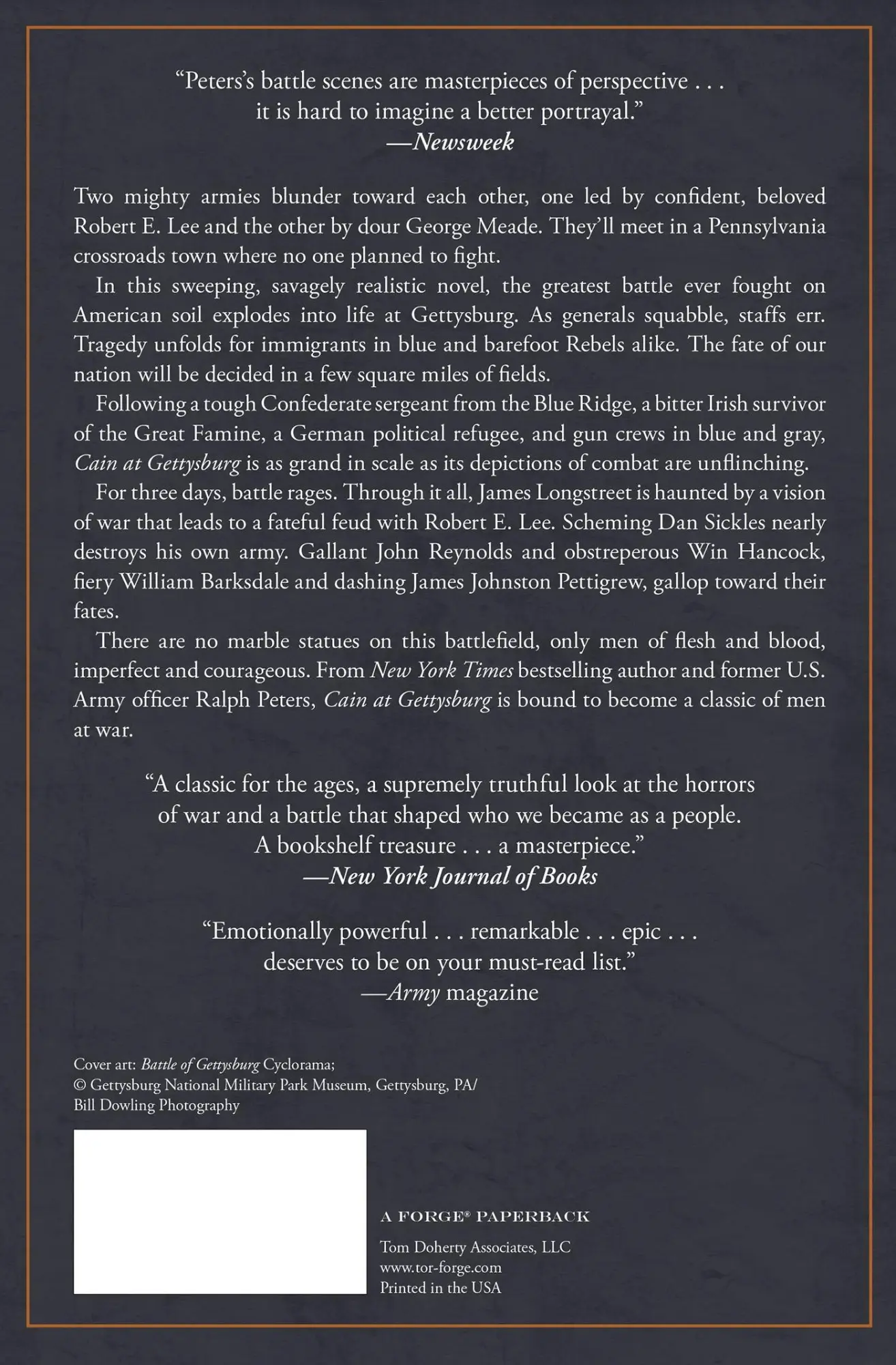 Rückseite: 9780765336248 | Cain at Gettysburg | Ralph Peters | Taschenbuch | Englisch | 2013