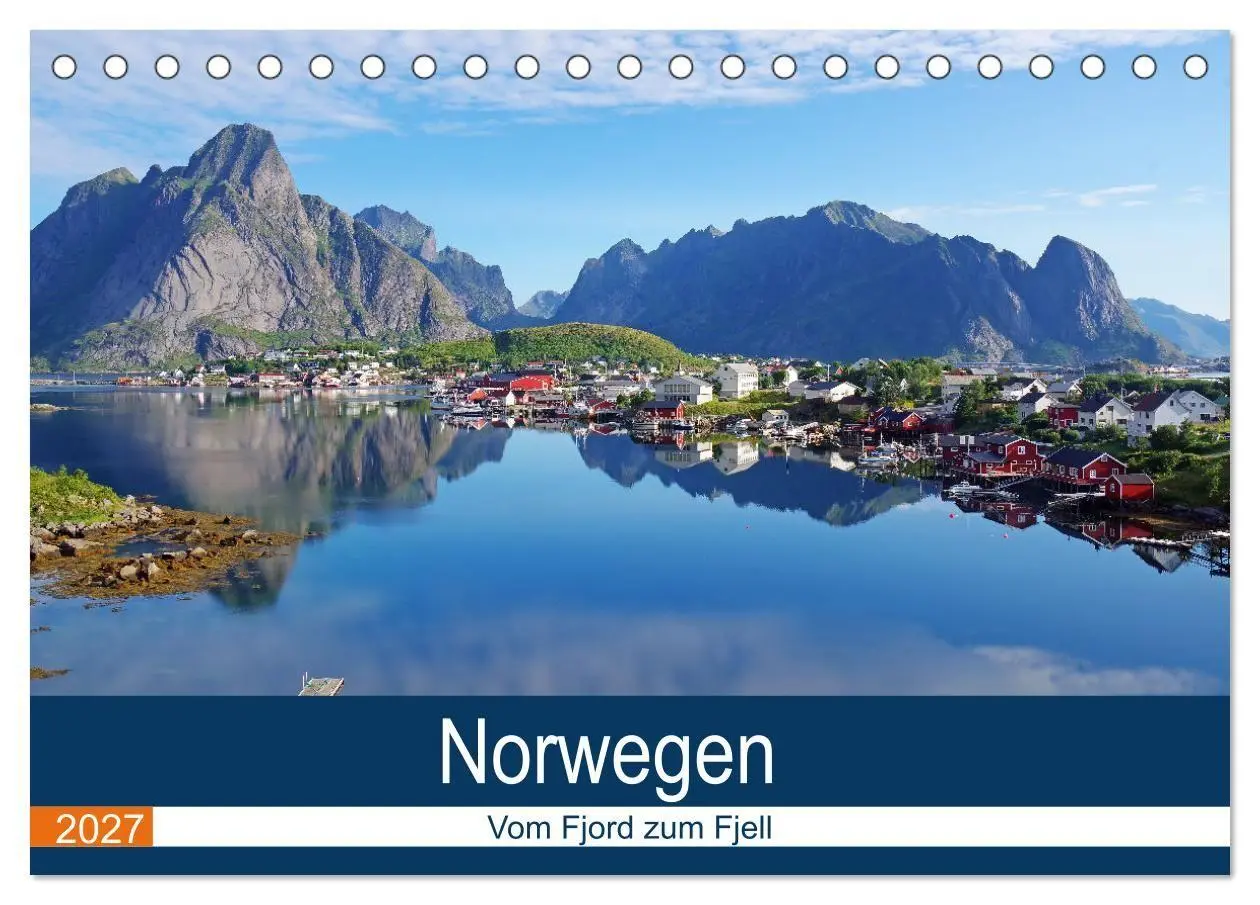 Cover: 9783594076248 | Norwegen 2027 - vom Fjord zum Fjell (Tischkalender 2027 DIN A5...