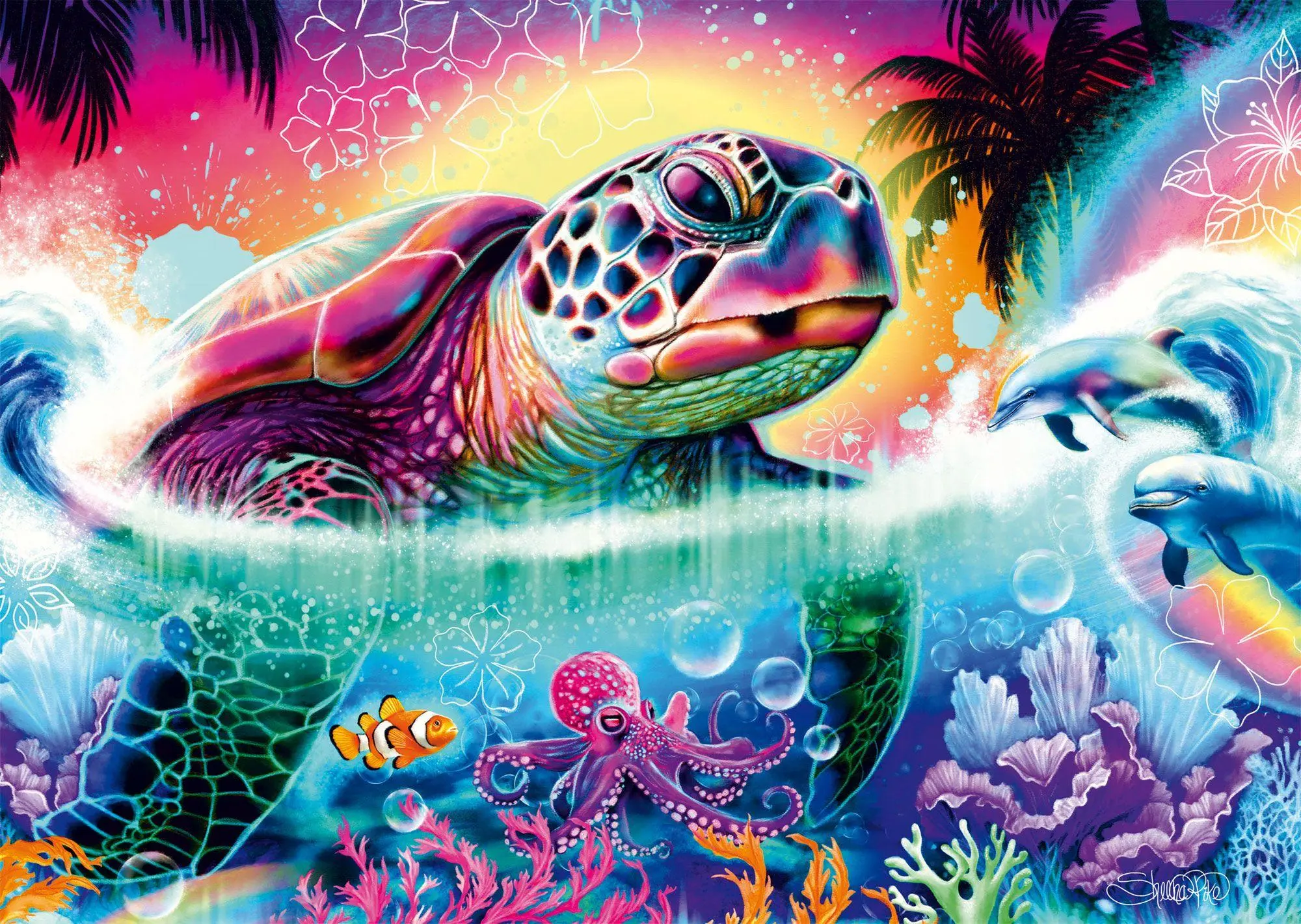Bild: 4001504586348 | Neon Schildkröte | Puzzle Sheena Pike 1000 Teile | Spiel | 58634