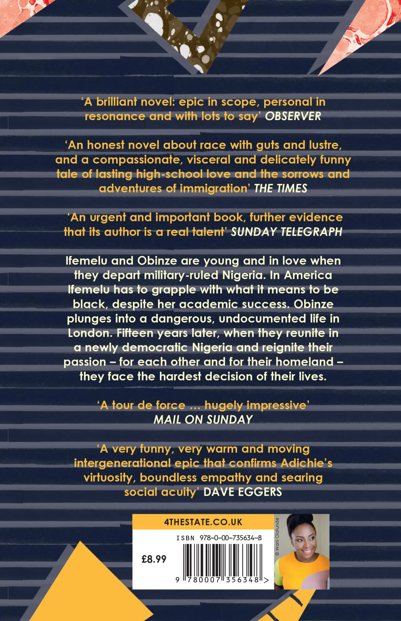 Rückseite: 9780007356348 | Americanah | Chimamanda Ngozi Adichie | Taschenbuch | 477 S. | 2014