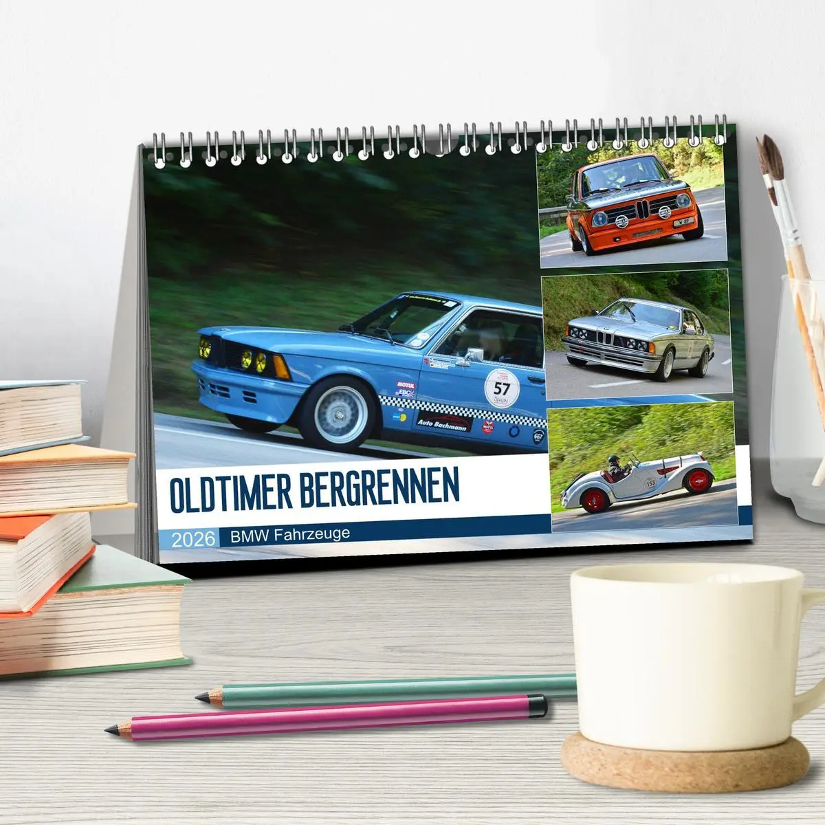 Bild: 9783457756348 | OLDTIMER BERGRENNEN - BMW Fahrzeuge (Tischkalender 2026 DIN A5...