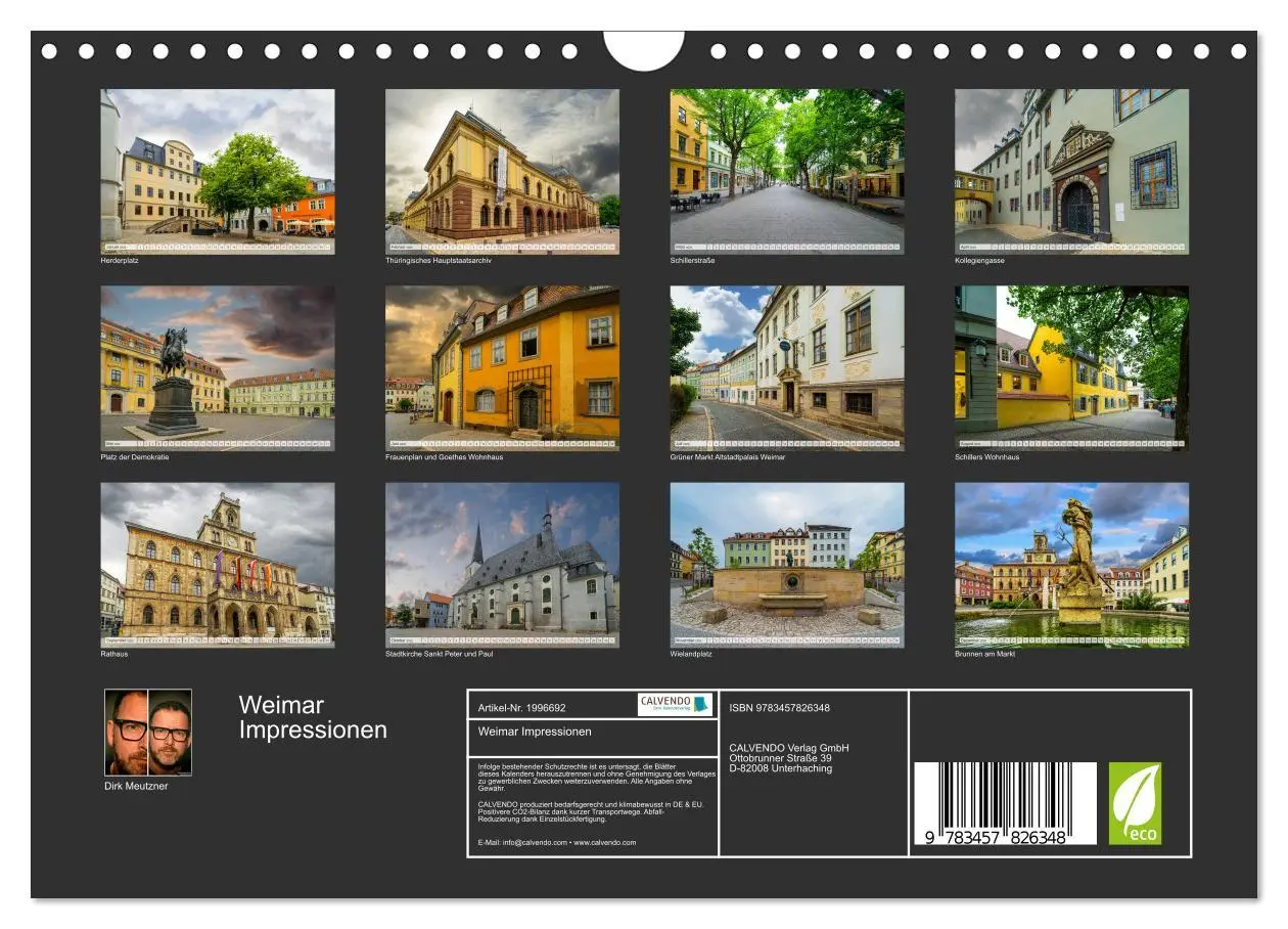 Bild: 9783457826348 | Weimar Impressionen (Wandkalender 2026 DIN A4 quer), CALVENDO...