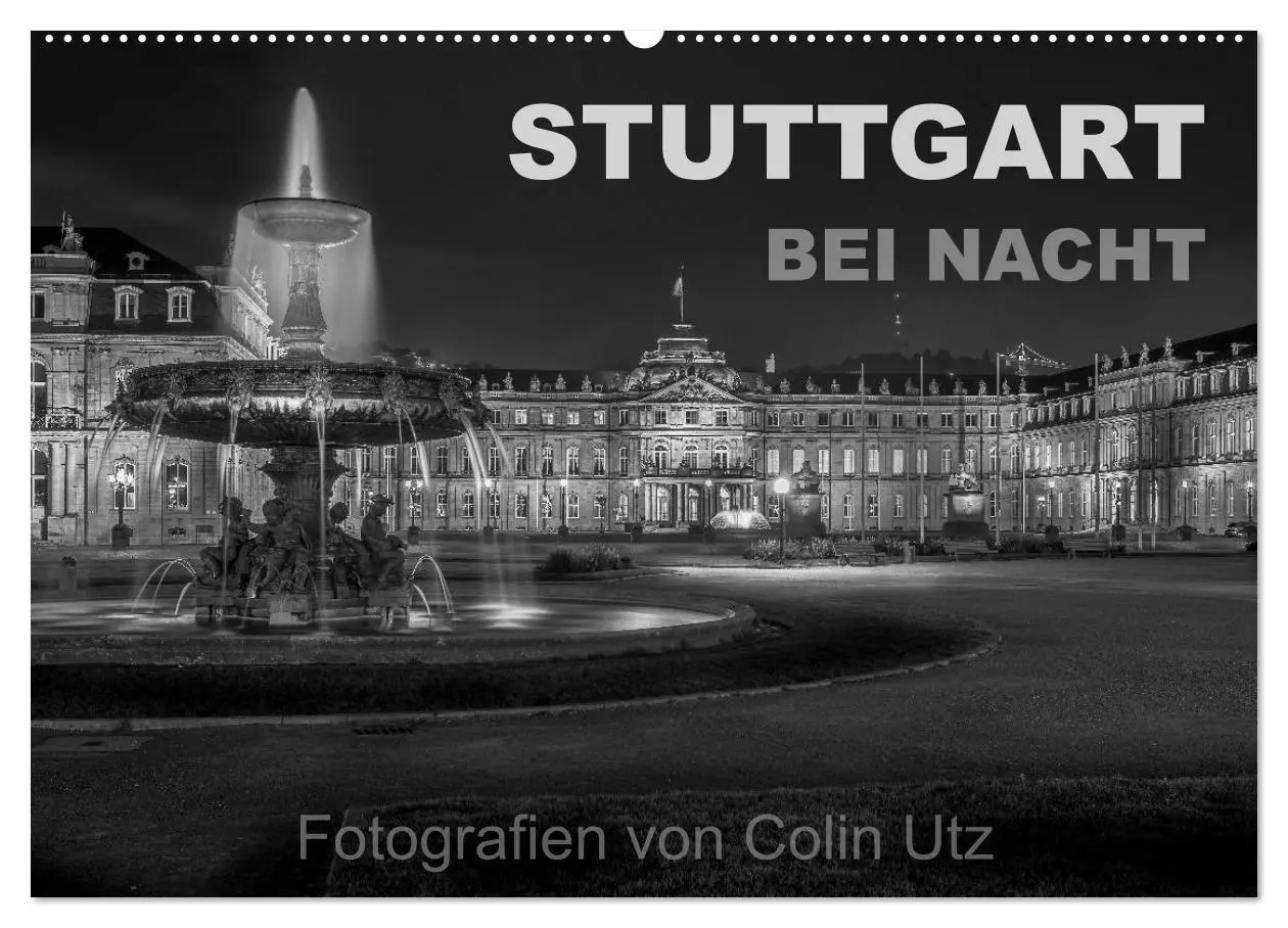 Cover: 9783516086348 | Stuttgart bei Nacht (Wandkalender 2026 DIN A2 quer), CALVENDO...