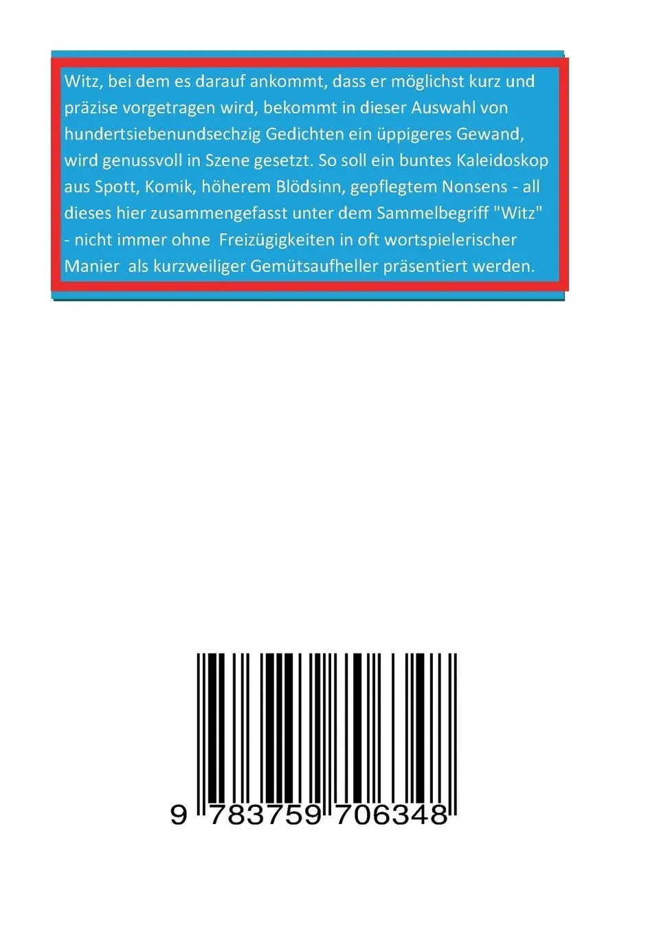 Rückseite: 9783759706348 | Prall und Proll | Frisch, Frech, Frei und gar nicht zimperlich | Kuppe