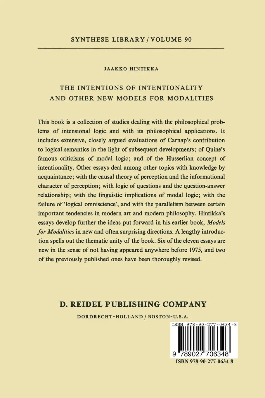 Rückseite: 9789027706348 | The Intentions of Intentionality and Other New Models for Modalities