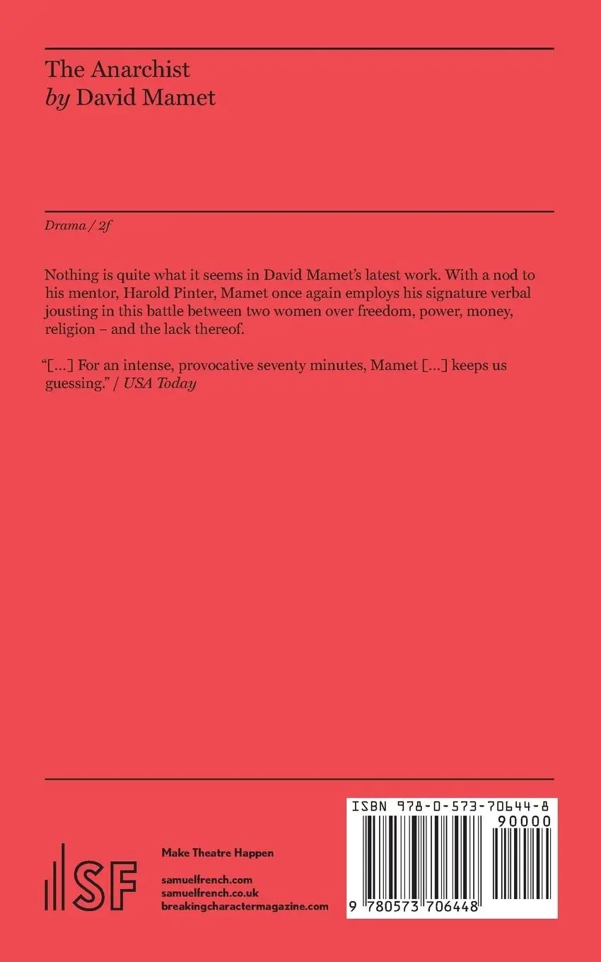 Rückseite: 9780573706448 | The Anarchist | David Mamet | Taschenbuch | Kartoniert / Broschiert
