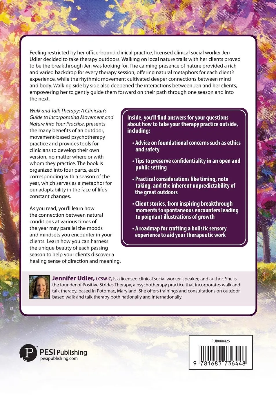 Rückseite: 9781683736448 | Walk and Talk Therapy | Jennifer Udler | Taschenbuch | Englisch | 2023