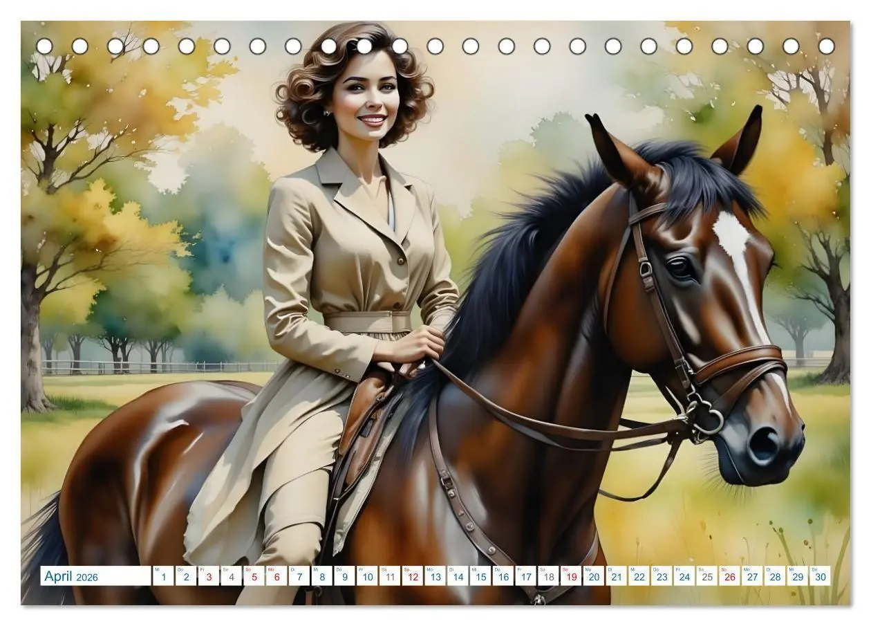 Bild: 9783516696448 | Königinnen der Reitkunst (Tischkalender 2026 DIN A5 quer), CALVENDO...