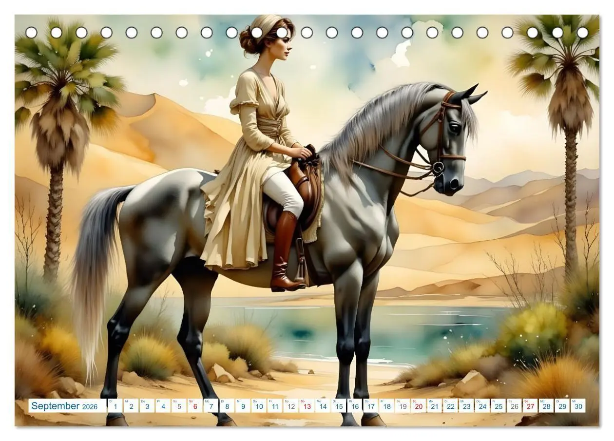 Bild: 9783516696448 | Königinnen der Reitkunst (Tischkalender 2026 DIN A5 quer), CALVENDO...
