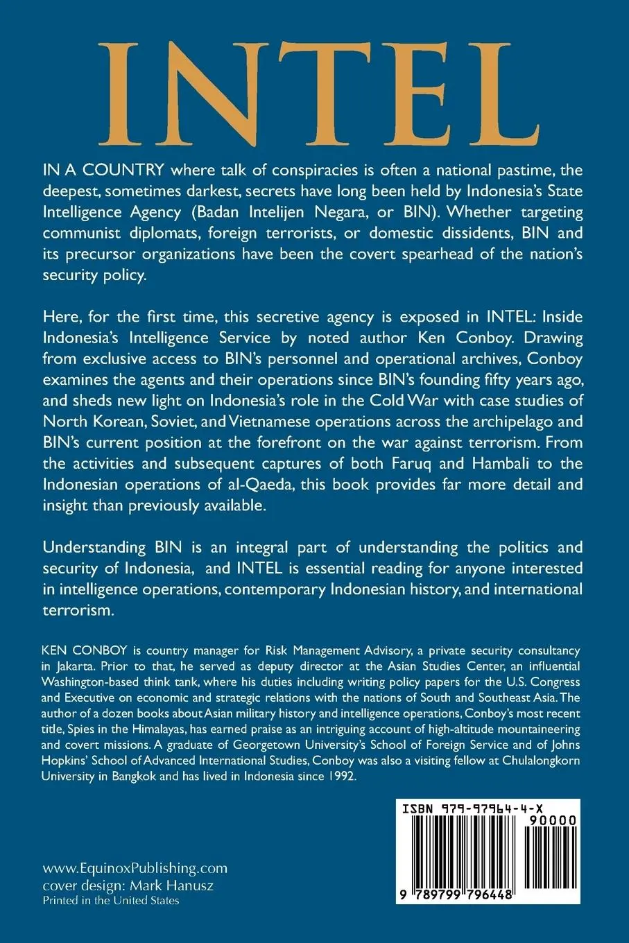 Rückseite: 9789799796448 | INTEL | Inside Indonesia's Intelligence Service | Ken Conboy | Buch
