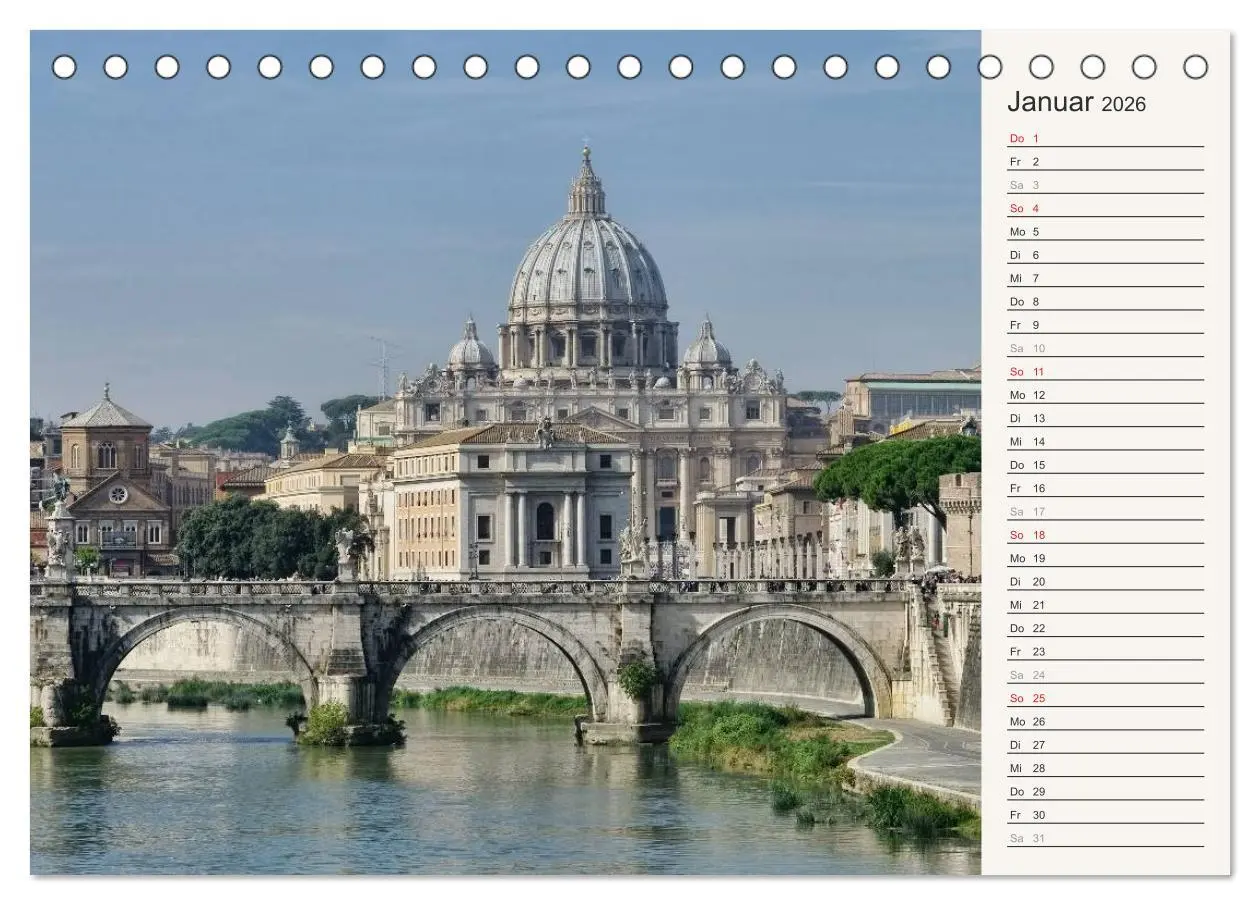 Bild: 9783457976548 | Rom - Die Ewige Stadt (Tischkalender 2026 DIN A5 quer), CALVENDO...