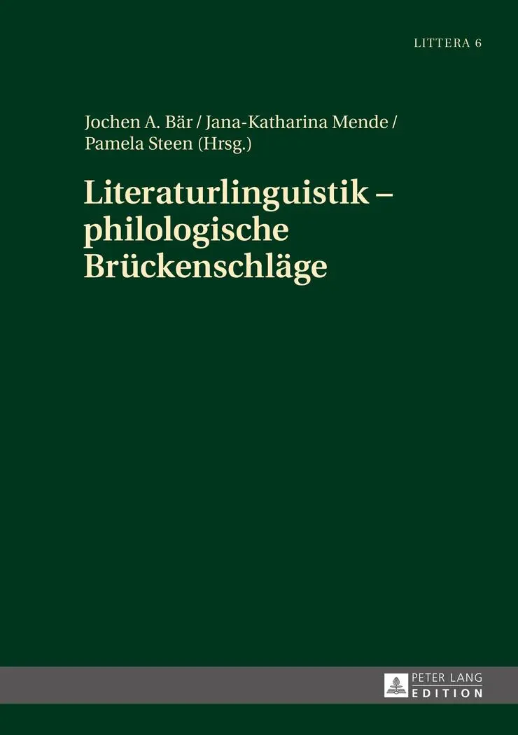 Cover: 9783631666548 | Literaturlinguistik - philologische Brückenschläge | Bär (u. a.)