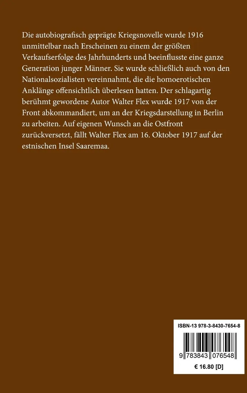 Rückseite: 9783843076548 | Der Wanderer zwischen beiden Welten | Walter Flex | Buch | 60 S.