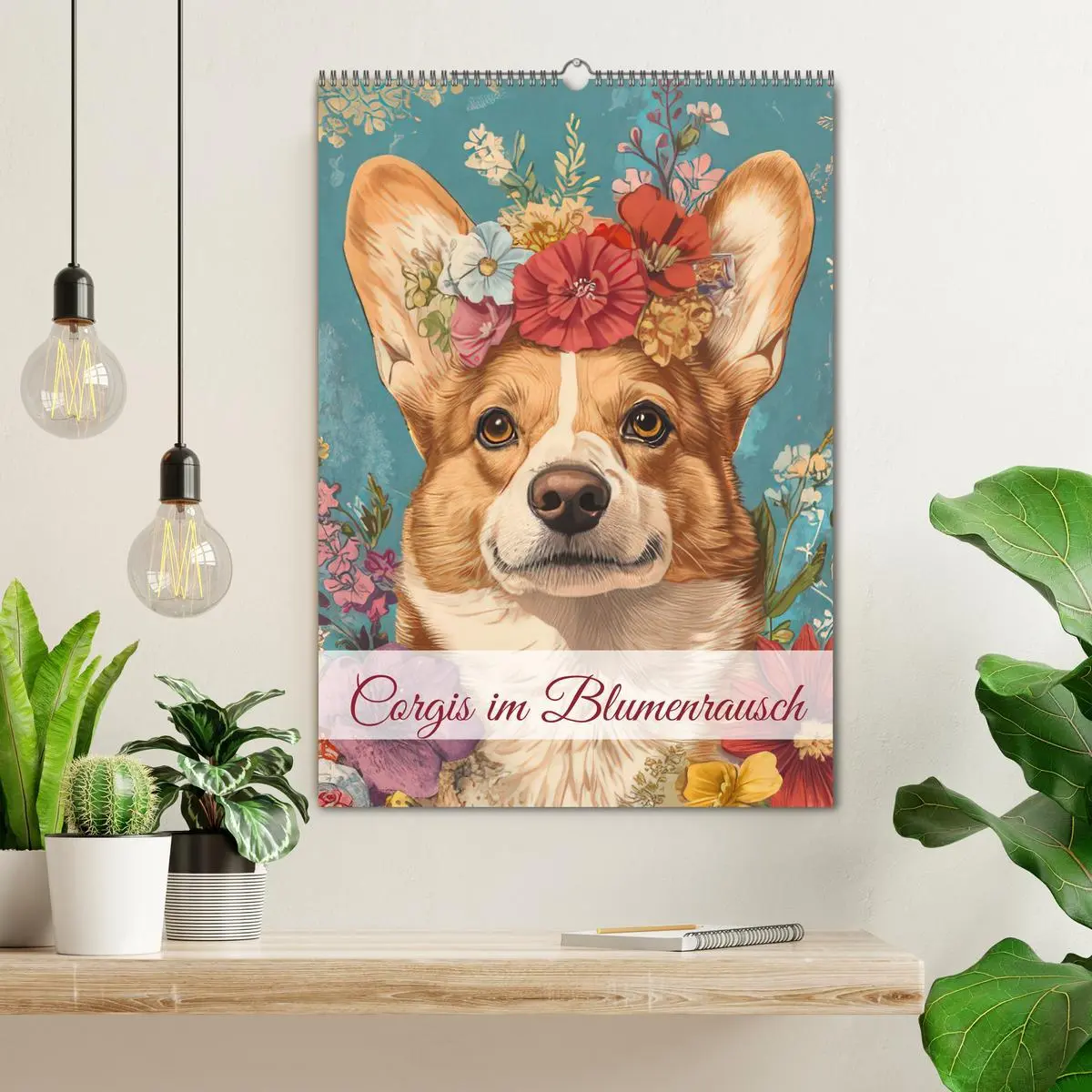 Bild: 9783457276648 | Corgis im Blumenrausch (Wandkalender 2026 DIN A2 hoch), CALVENDO...