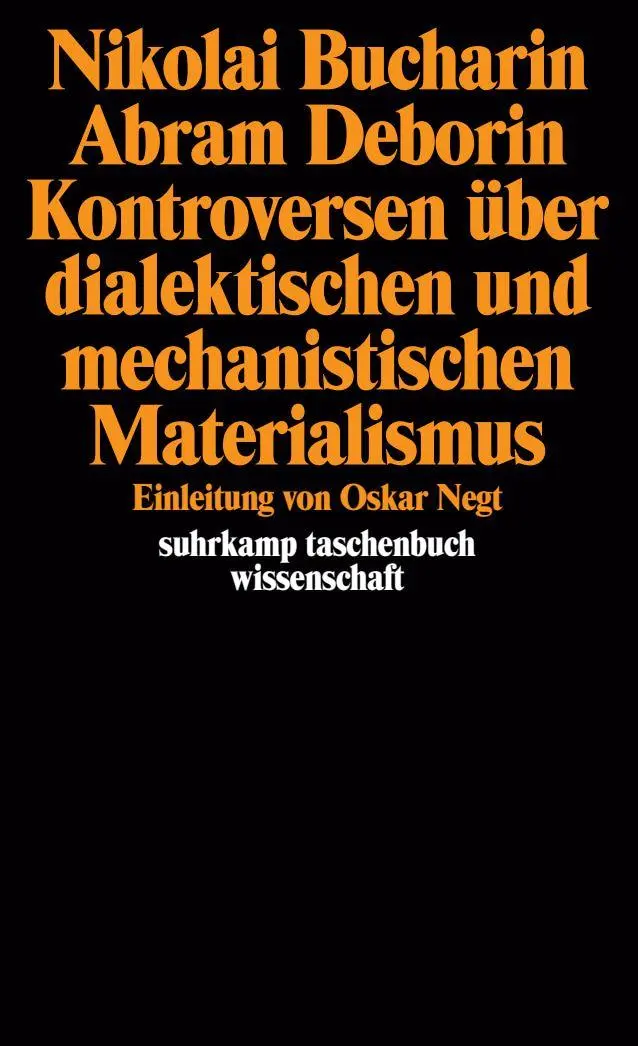 Cover: 9783518276648 | Nikolai Bucharin/ Abram Deborin. Kontroversen über dialektischen...