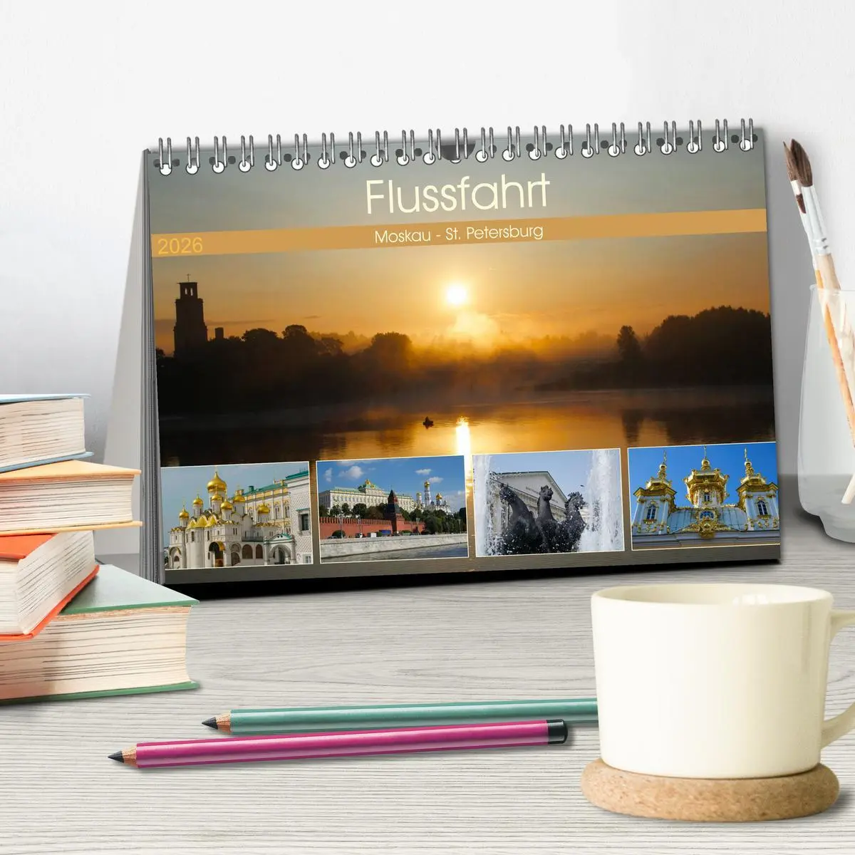 Bild: 9783516116748 | Flussfahrt Moskau - St. Petersburg (Tischkalender 2026 DIN A5...
