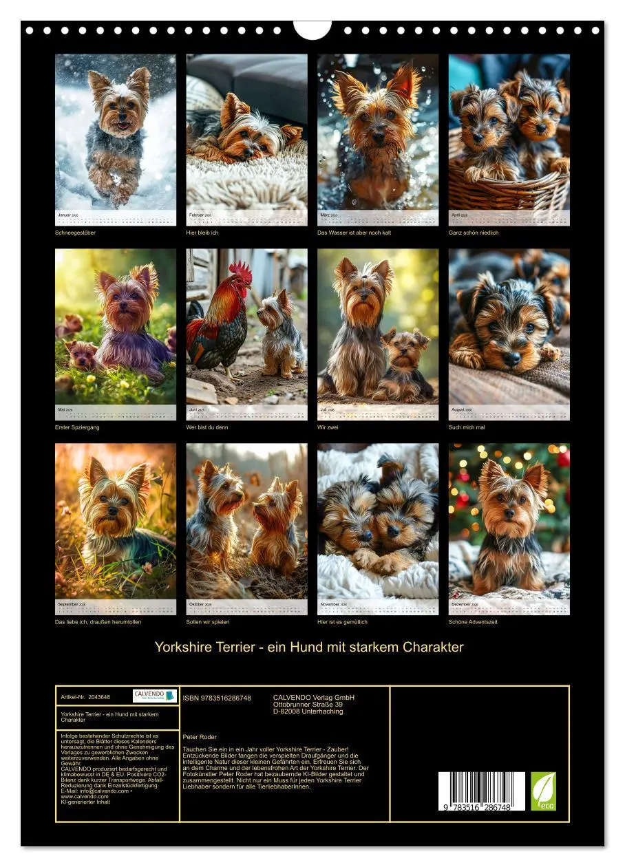 Bild: 9783516286748 | Yorkshire Terrier - ein Hund mit starkem Charakter (Wandkalender...