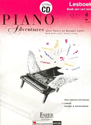 Cover: 9781616776848 | Piano Adventures: Lesboek Deel 2 + CD | Nancy Faber_Randall Faber