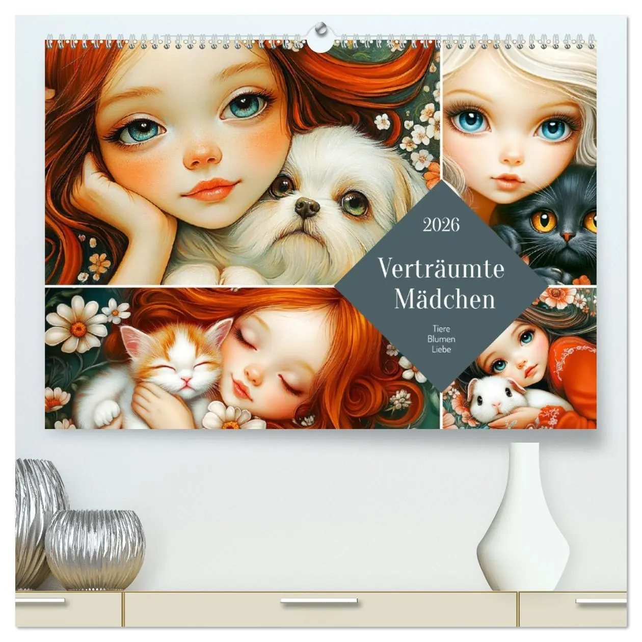 Cover: 9783457326848 | Verträumte Mädchen. Tiere, Blumen, Liebe. (hochwertiger Premium...