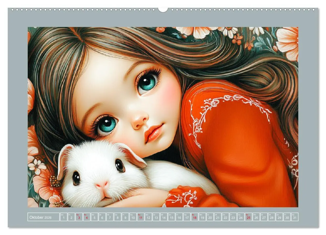 Bild: 9783457326848 | Verträumte Mädchen. Tiere, Blumen, Liebe. (hochwertiger Premium...