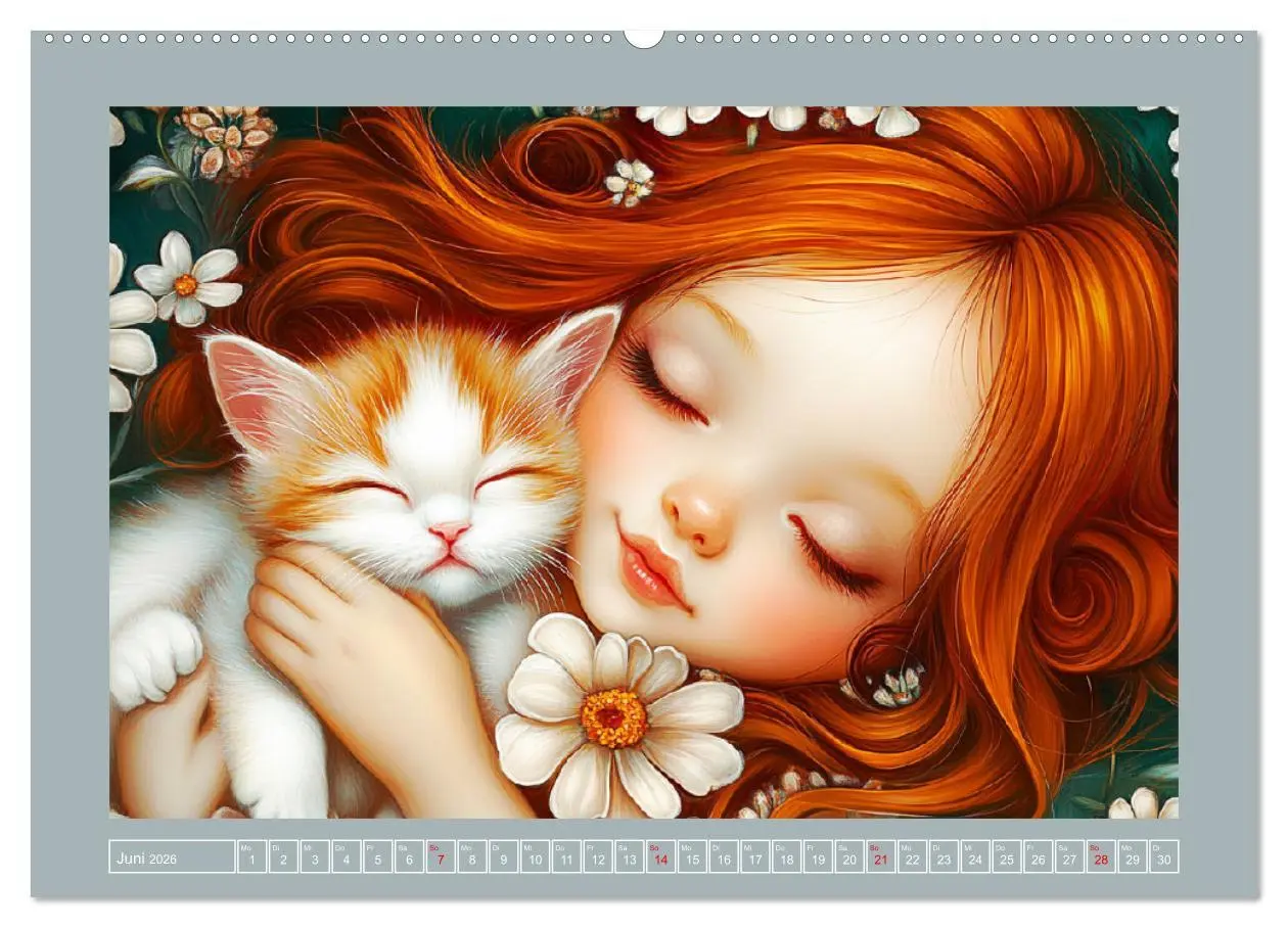 Bild: 9783457326848 | Verträumte Mädchen. Tiere, Blumen, Liebe. (hochwertiger Premium...